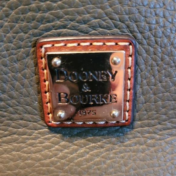 Dooney & Bourke Gray and Red Leather Tote Bag - Picture 12 of 14